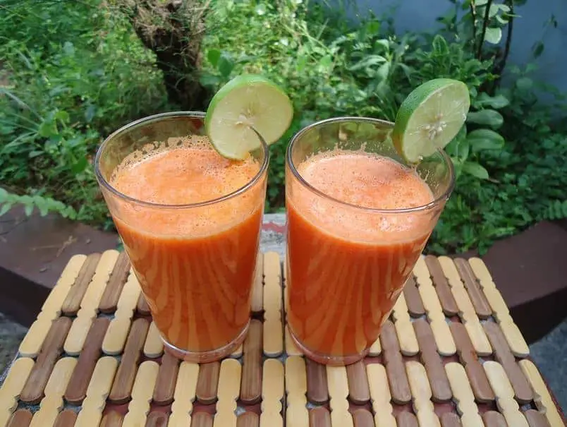 2 Glasses of Carrot Juice