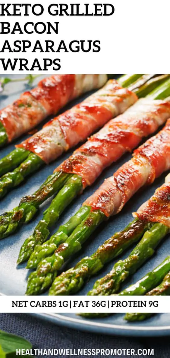Keto Grilled Bacon Asparagus Wraps - This is super low carb, yet fatty and high protein. Great Ketogenic dish. #keto #bacon #asparagus #sidedish