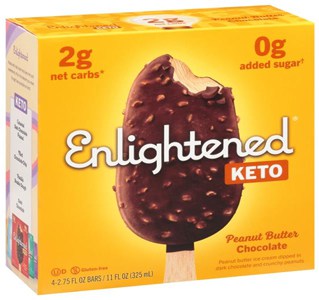 Enlightened Keto Ice Cream Bars – Peanut Butter Chocolate