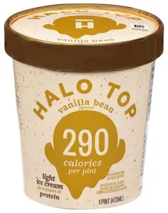 Halo Top Ice Cream – Vanilla Bean Flavored Light